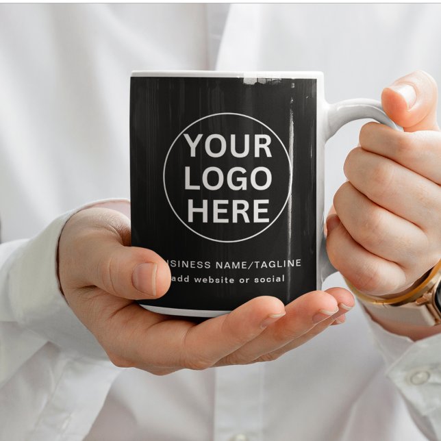 Your Logo Here l Promotional Black & White Coffee Mug (Creator Uploaded)