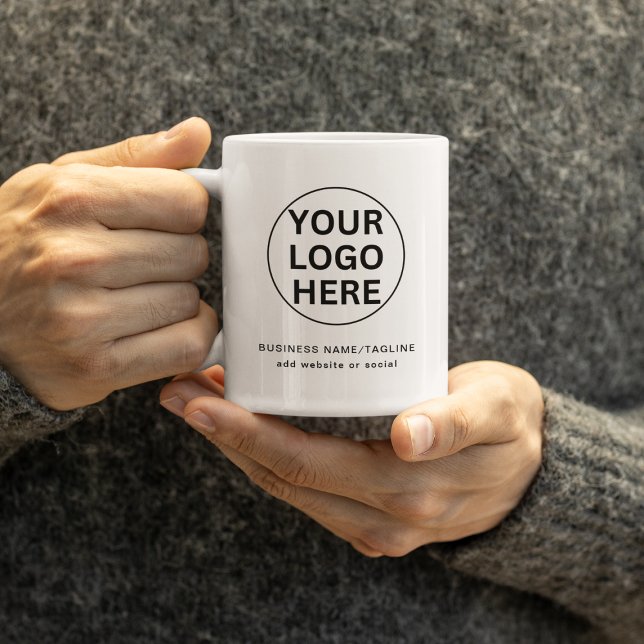 Your Logo Here l Promotional Swag Black & White  Coffee Mug (Creator Uploaded)
