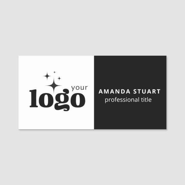 Your Logo Here Magnetic Employee Business Name Tag (Front)