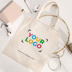 Your Logo Here Minimalist Small Business Website Tote Bag