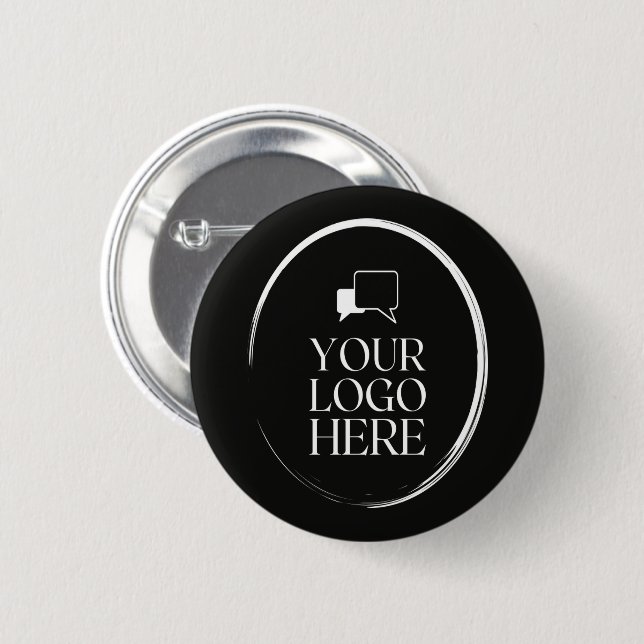 Your Logo Here Modern  2 Inch Round Button (Front & Back)