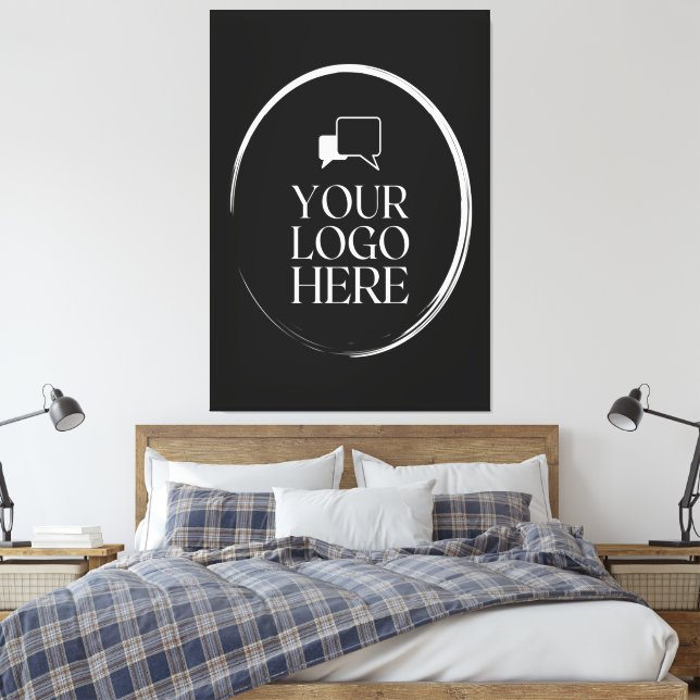 Your Logo Here Modern Canvas Print (Insitu(Bedroom))