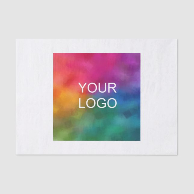 Your Logo Here Modern Custom Template Plain Tissue Paper (Front)
