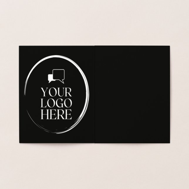 Your Logo Here Modern  Foil Card (Inside)