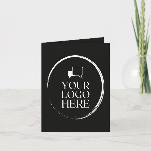 Your Logo Here Modern  Holiday Card (Front)
