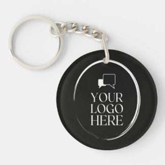 Your Logo Here Modern Keychain