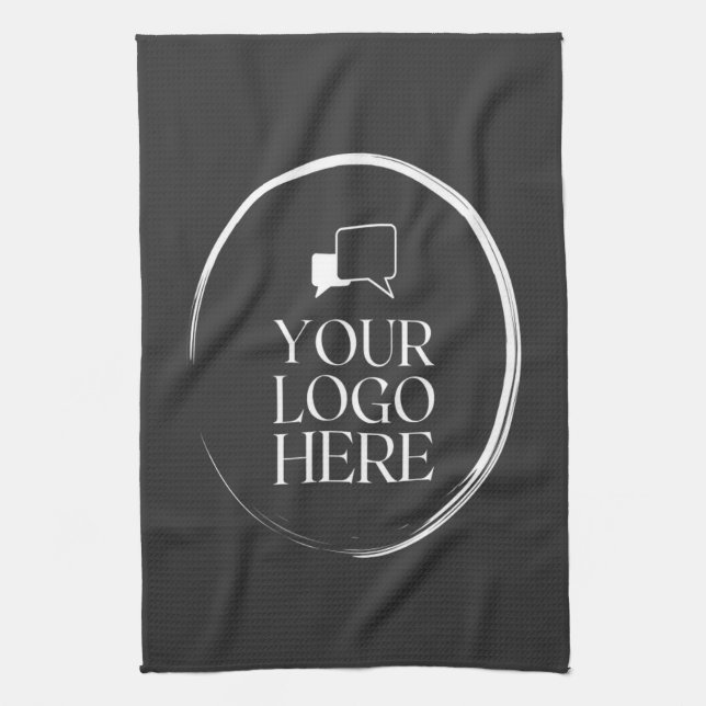 Your Logo Here Modern Kitchen Towel (Vertical)