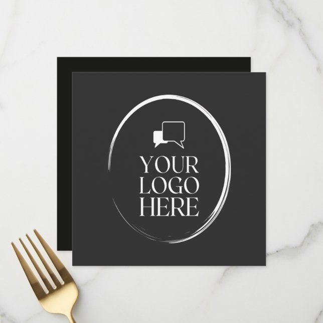 Your Logo Here Modern Menu (Front/Back In Situ)