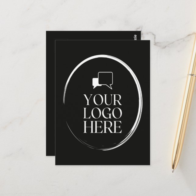 Your Logo Here Modern  Postcard (Front/Back In Situ)