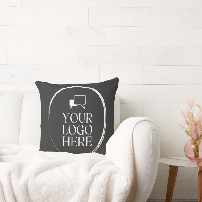 Your Logo Here Modern Throw Pillow (Couch)