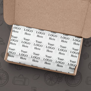 Your Logo Here Simple Modern Pattern Wrapping Paper