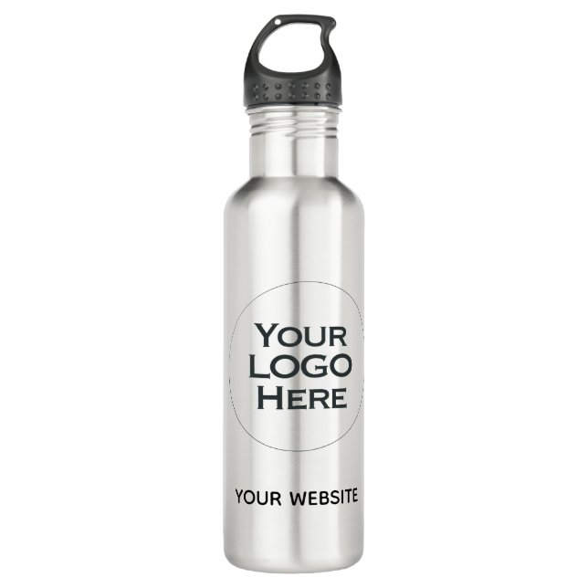 Your Logo Here - Standard White Ceramic Coffee 710 Ml Water Bottle (Front)