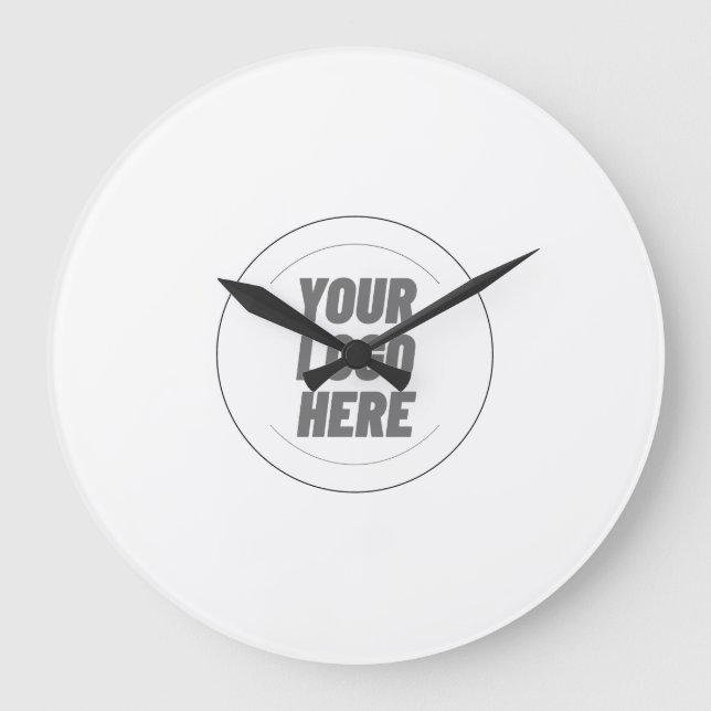Your Logo Here T-shirt For Men Large Clock (Front)