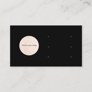 Your Logo Here Three Earring Display Card Black