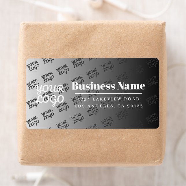 Your Logo Here Tiled White Ombre & Editable Colour (Insitu)