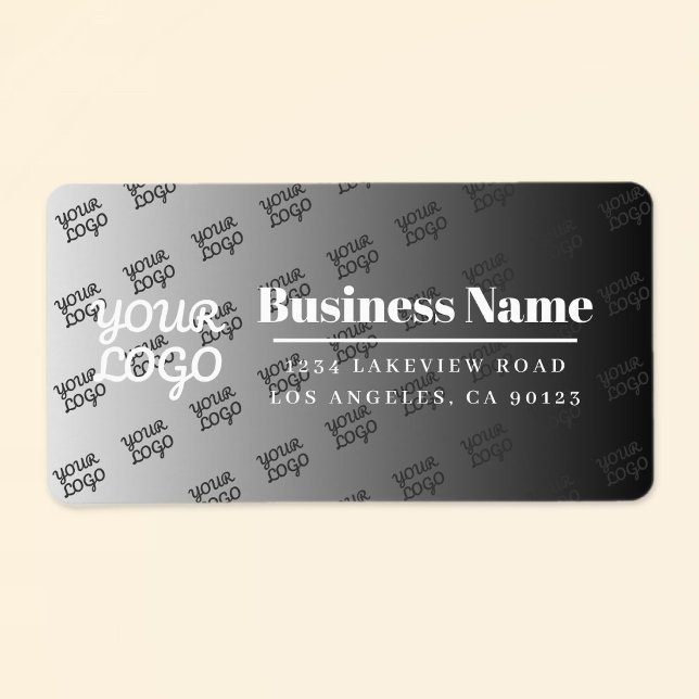 Your Logo Here Tiled White Ombre & Editable Colour Label (Creator Uploaded)