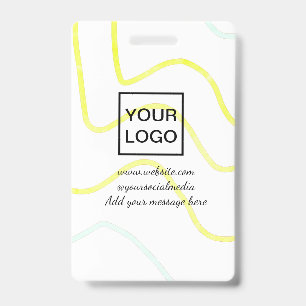 Your logo here white simple minimal yellow lines c badge