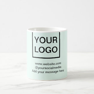 Your logo here white simple minimal yellow lines c coffee mug