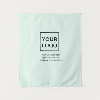 Your logo here white simple minimal yellow lines c tapestry