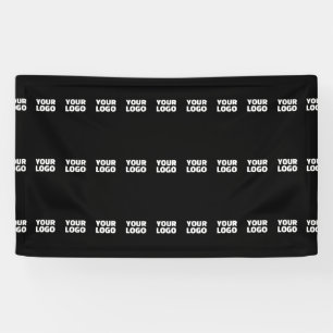 Your Logo Horizontally Tiled Stripe Pattern Banner