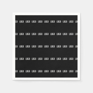 Your Logo Horizontally Tiled Stripe Pattern Napkin