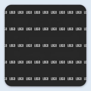 Your Logo   Horizontally Tiled Stripe Pattern  Square Sticker