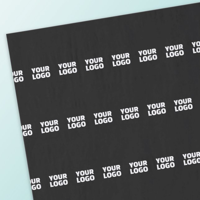 Your Logo | Horizontally Tiled Stripe Pattern  Tissue Paper (Creator Uploaded)