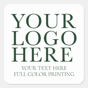 Your Logo Image Business Company Square Sticker