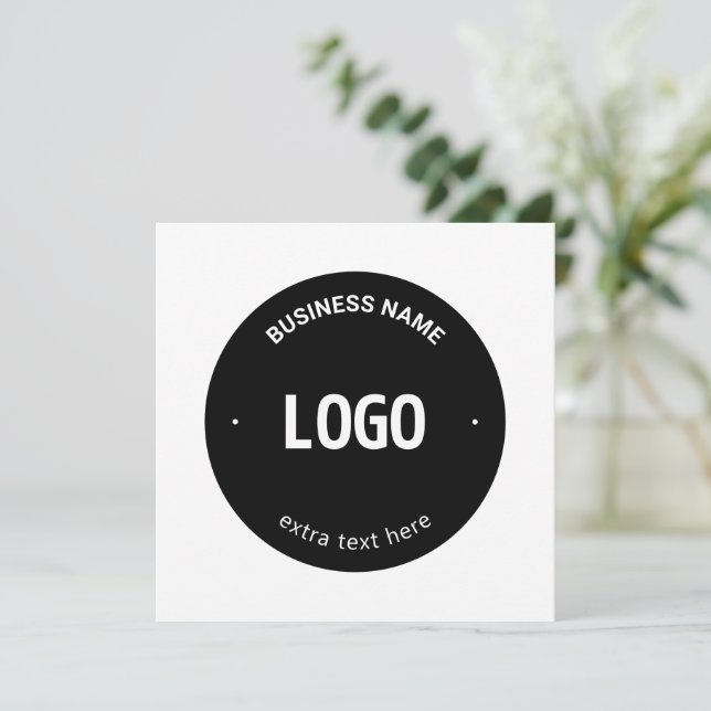 Your Logo, Image or Design & Editable Text Card (Standing Front)