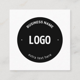 Your Logo, Image or Design & Editable Text Square Business Card