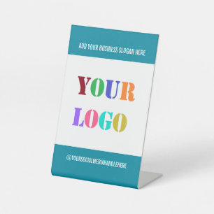 Your Logo Info Social Media Perestal Sign Template