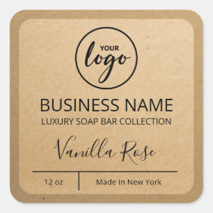 Your Logo Kraft Paper Soap Bar Labels