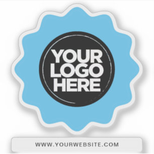 Your Logo Light blue Border Clear Cut Out