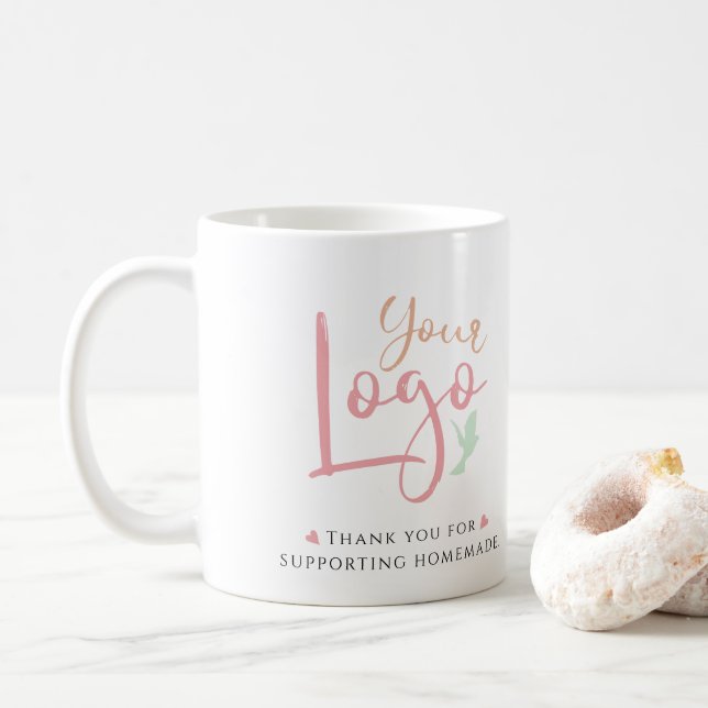 Your Logo Marketing Thank you  Coffee Mug (With Donut)