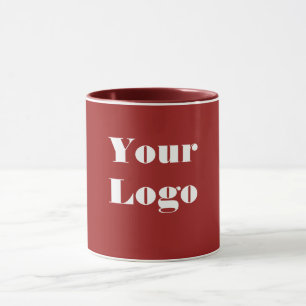 Your Logo Maroon White Mug