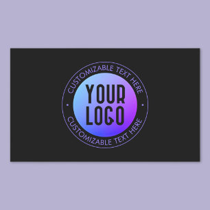 Your Logo & Modern Blue & Purple Ombre Gradient Sticker