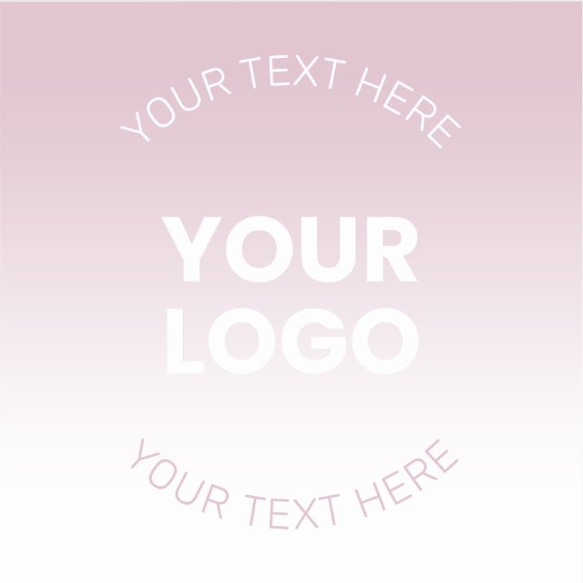 Your Logo | Modern Dusty Pink & White Ombre (Front)