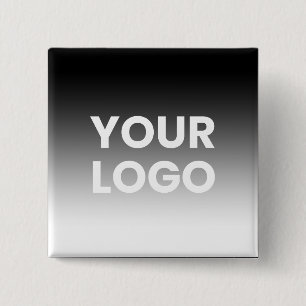 Your Logo & Modern Editable Colour Gradient 2 Inch Square Button