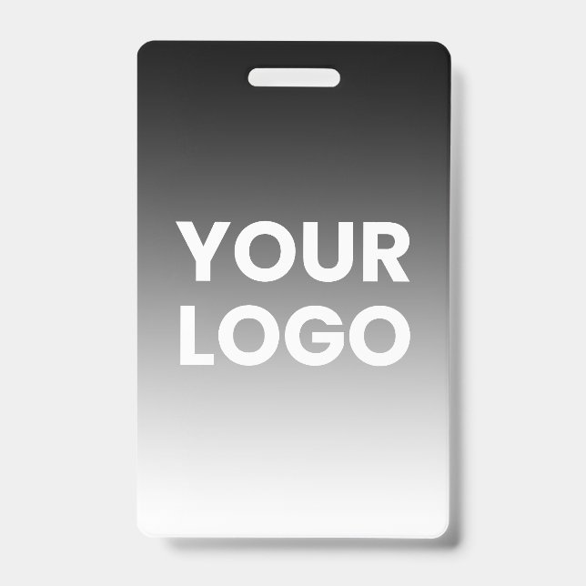 Your Logo & Modern Editable Colour Gradient Badge (Front)