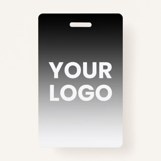Your Logo & Modern Editable Colour Gradient Badge (Front)