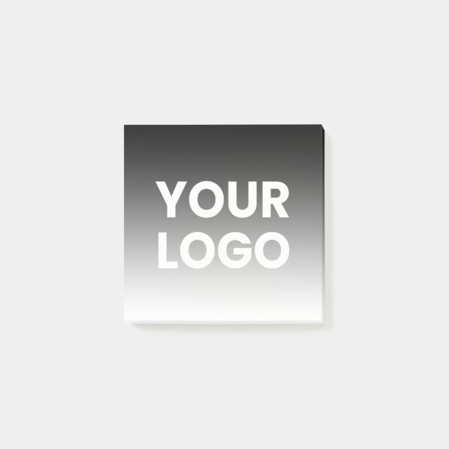 Your Logo & Modern Editable Colour Gradient Post-it Notes (Front)