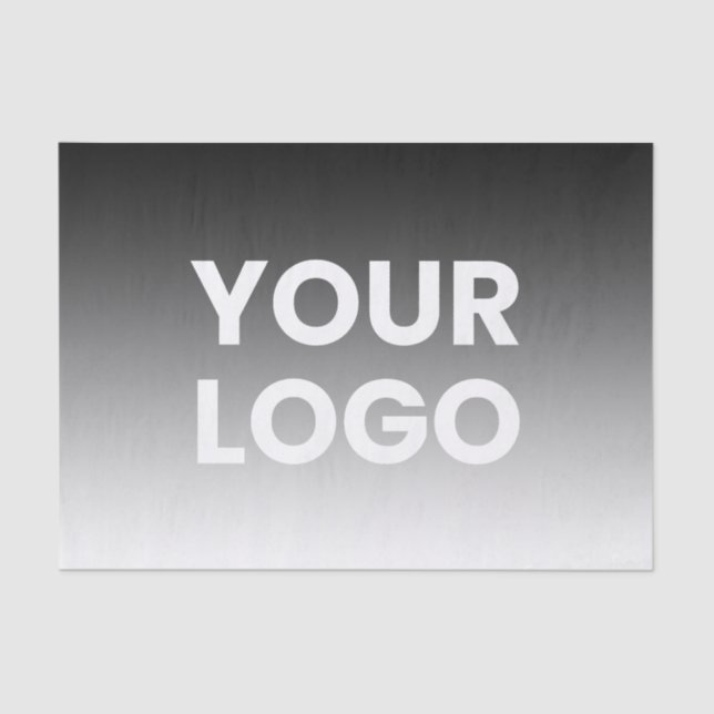 Your Logo & Modern Editable Colour Gradient Tissue Paper (Front)
