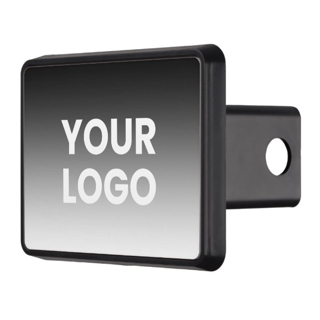 Your Logo & Modern Editable Colour Gradient Trailer Hitch Cover (Left)