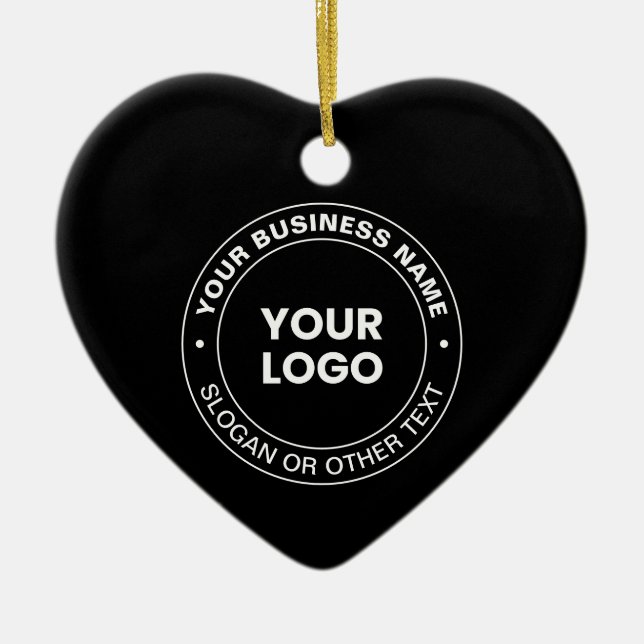 Your Logo | Modern Editable Text & Elements  Ceramic Ornament (Front)
