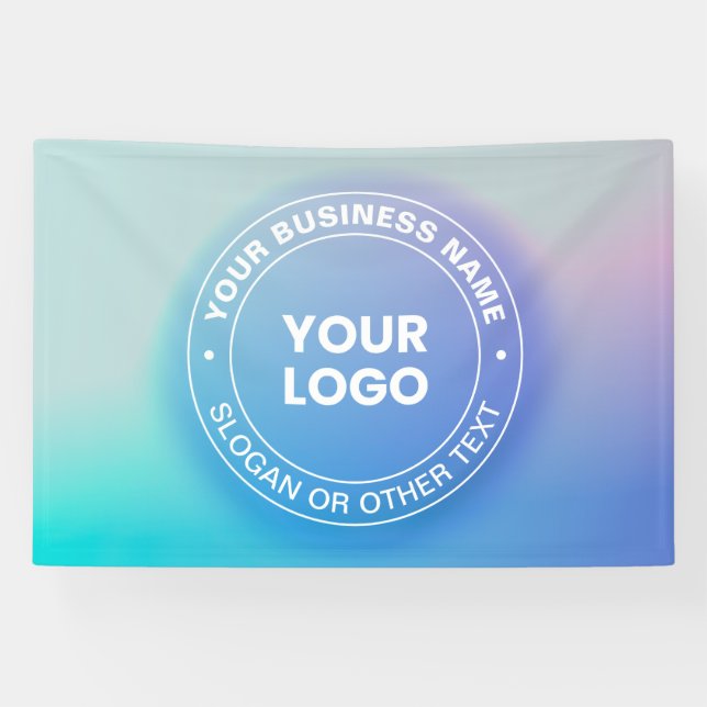 Your Logo | Modern Fading Colour Ombre & White Tex Banner (Horizontal)