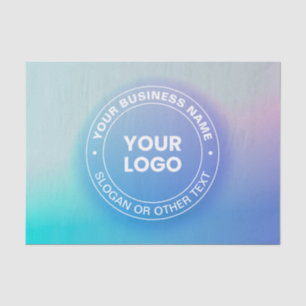 Your Logo   Modern Fading Colour Ombre & White Tex Tissue Paper