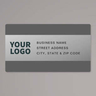 Your Logo   Modern Grey Gradient Return Address