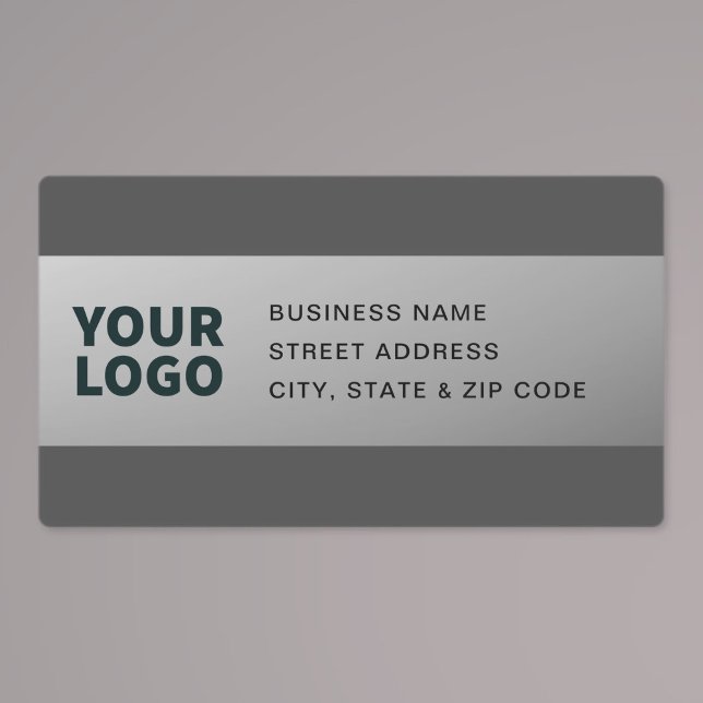 Your Logo | Modern Grey Gradient Return Address (Creator Uploaded)