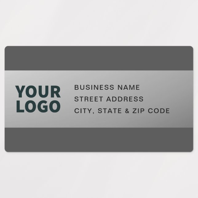 Your Logo | Modern Grey Gradient Return Address (Design 1)