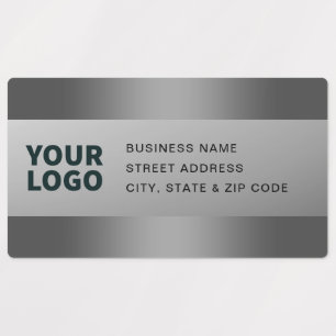 Your Logo   Modern Grey Gradient Return Address
